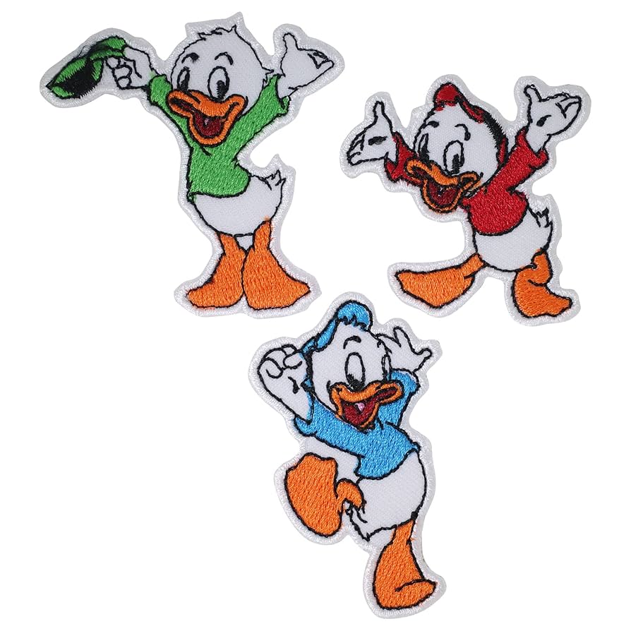 Amazon.com: CLOVER INTER 3 Pcs Huey Dewey and Louie Patches